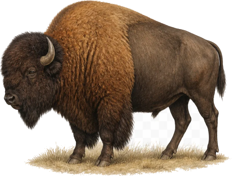 American Bison illustration